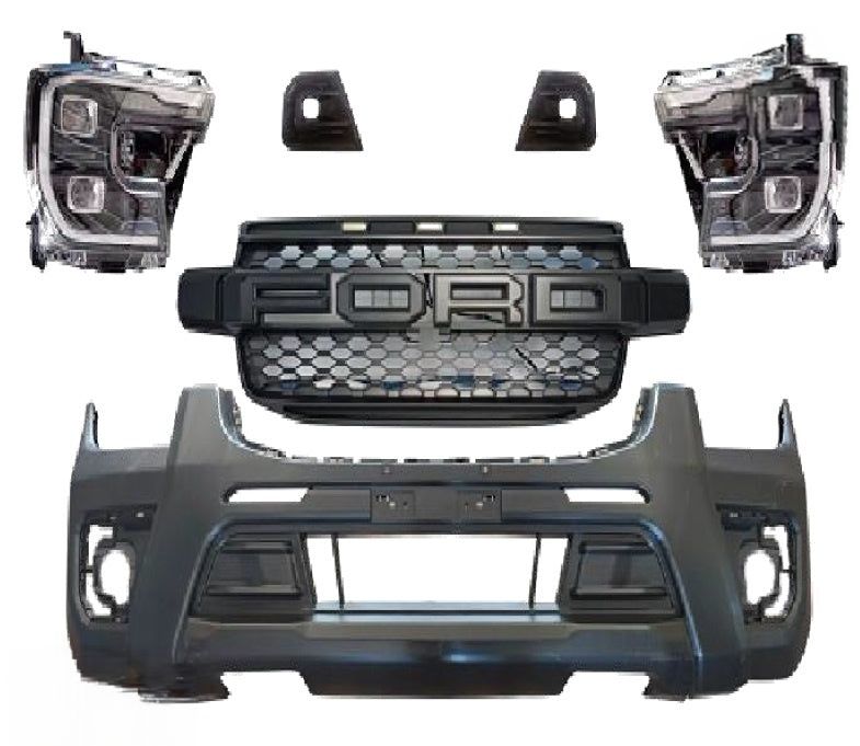 Ford Ranger T9 2023 Wildtrak Style Body Kit with Raptor Style Grille for XL/XLS