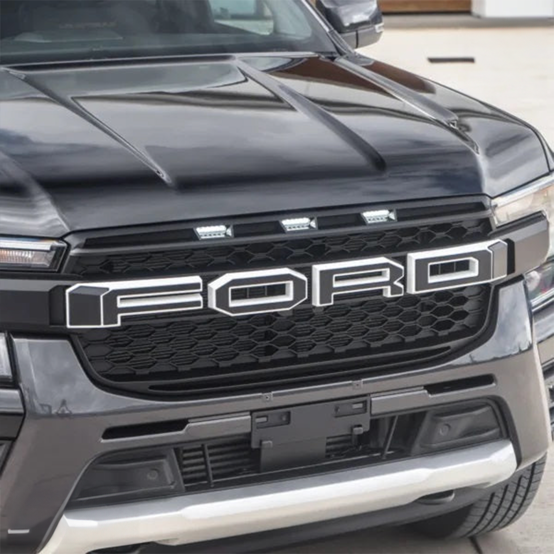 Ford Ranger T9 Wildtrak 2023 Matte Black Grille with Integrated White LEDs
