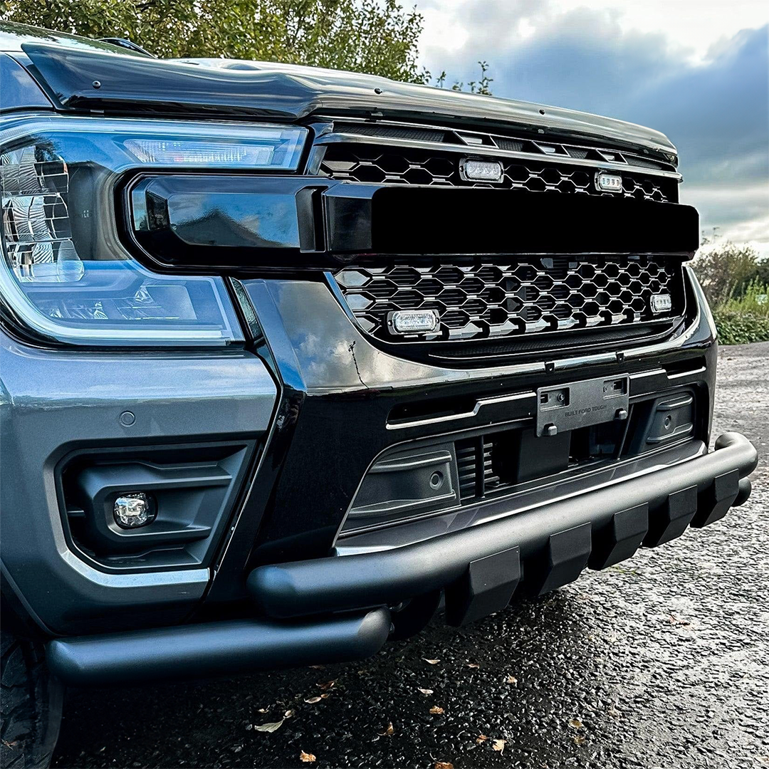 Ford Ranger T9 2023 Black Powder Coated Front Double Bar Spoiler