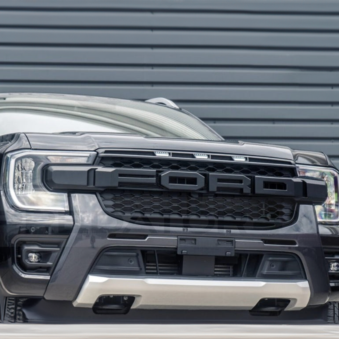 Ford Ranger T9 Wildtrak 2023 Matte Black Grille with Integrated White LEDs