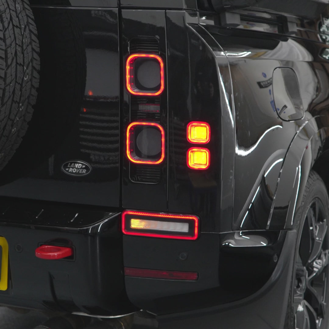 Defender L663 Rear Reverse Lamps - Black / Red