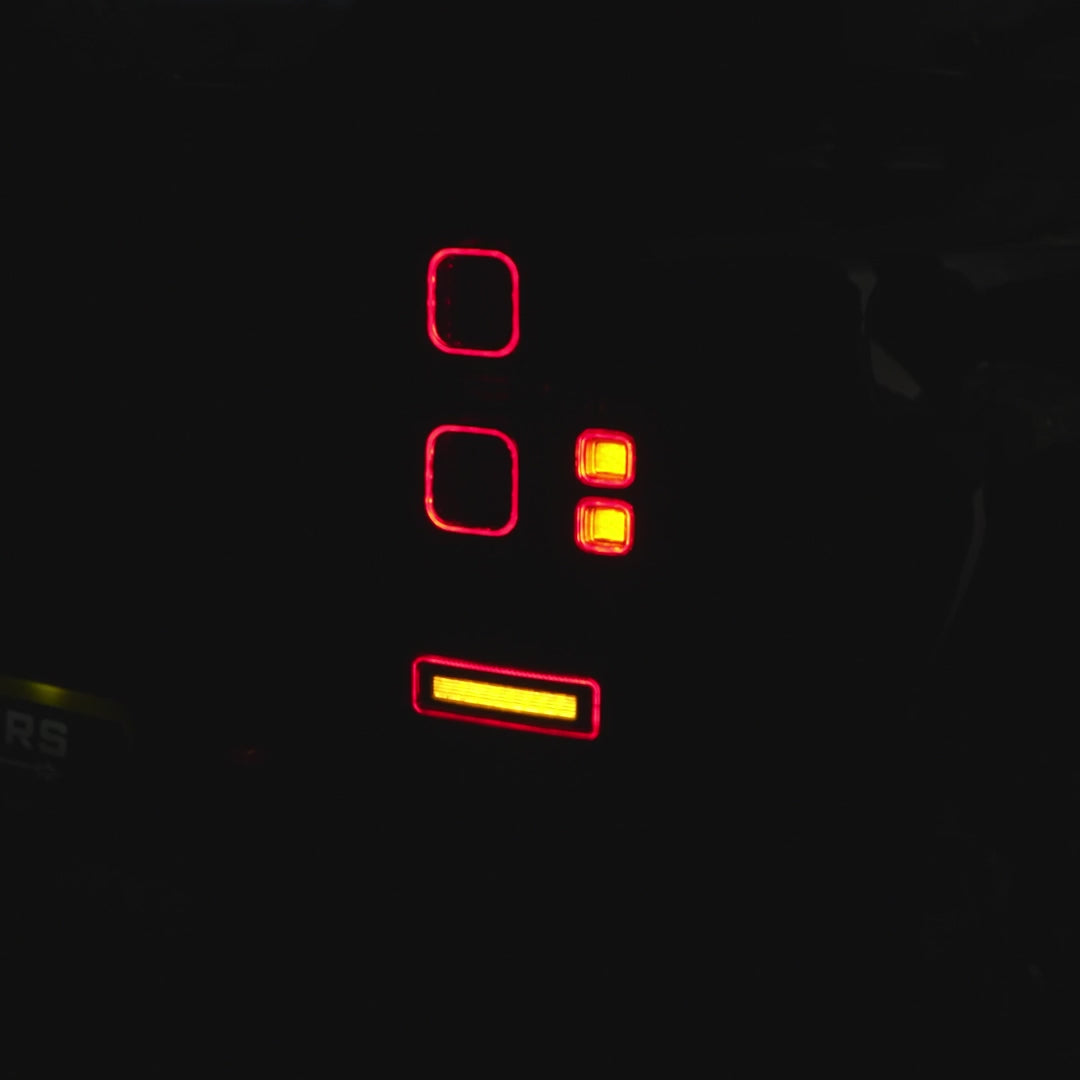 Defender L663 Rear Reverse Lamps - Black / Red